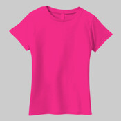 District Made™ Ladies Modal Blend Gathered Shoulder Tee