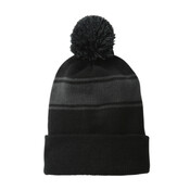 STC28 - Sport-Tek® Stripe Pom Pom Beanie