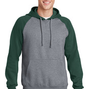 Raglan Colorblock Pullover Hooded Sweatshirt