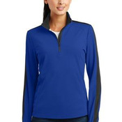 Ladies Sport Wick &#174; Textured Colorblock 1/4 Zip Pullover