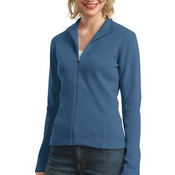 Ladies Flatback Rib Full Zip Jacket